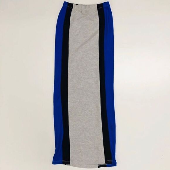 Topshop side stripe maxi cotton skirt (0) - Picture 2 of 4